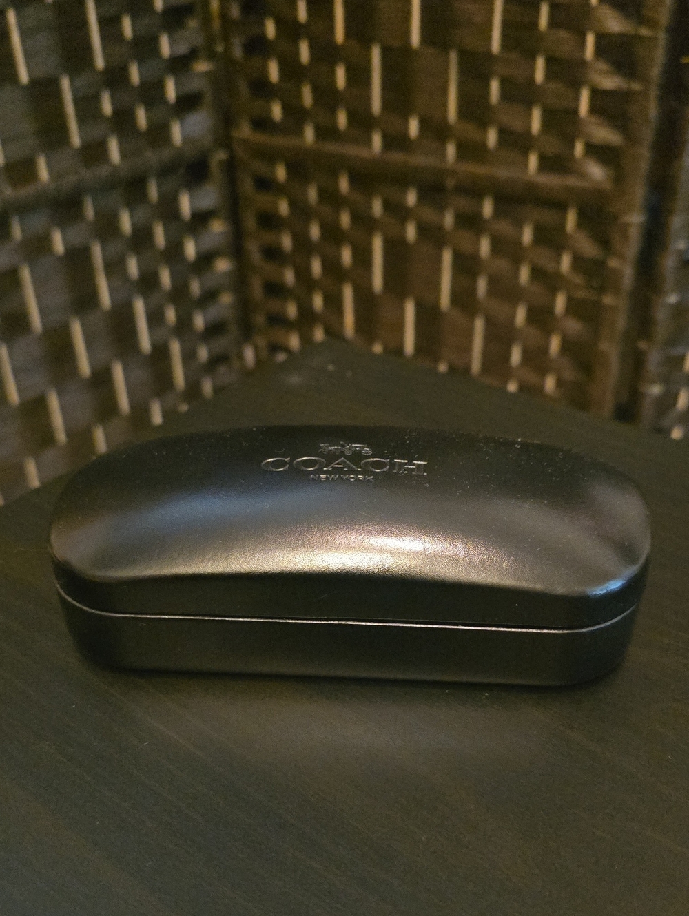 COACH Black Eyewear Hard Case, Clean